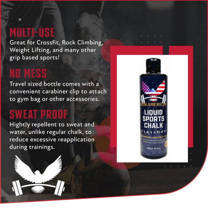 Liquid Sports Chalk, White, 250ML - Grip Enhancer for All Grip Based Sports or Activities Gym Chalk